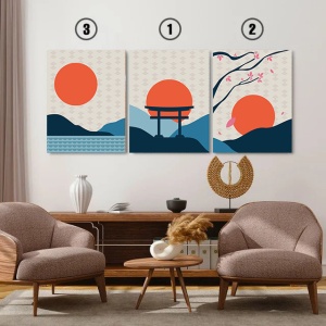 Set 3 Tablouri Minimalist japanese landscape - Img 3