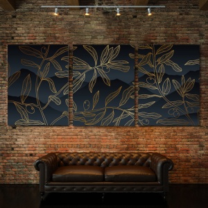 Set Tablouri Canvas - Golden Olive Branches - Img 4