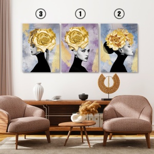Set Tablouri Canvas - Hidden Golden Lady - Img 3