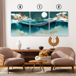 Set Tablouri Canvas - Magic Forest And River - Img 4