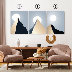 Set Tablouri Canvas - Solitary Mountain Peak - Img 3