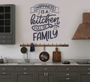 Sticker Bucatarie - Happiness is a full kitchen - Img 2