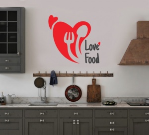 Sticker Bucatarie - Love food