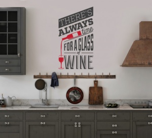 Sticker Bucatarie - There is always time for wine - Img 3