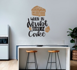 Sticker Bucatarie - When in doubt, bake a cake - Img 3