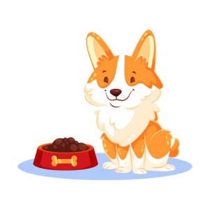 Sticker Copii - Corgi la masa - Img 3