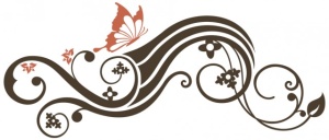 Sticker De Perete Abstract Floral Cu Fluture 01 - Img 5
