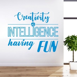 Sticker De Perete Creativitatea Este Inteligenta Distractiva