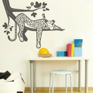 Sticker De Perete Leopard Dormind