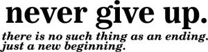 Sticker De Perete Never Give Up - New Beginning - Img 2
