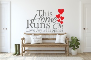 Sticker De Perete This Home Runs On Love Joy And Happines - Img 8
