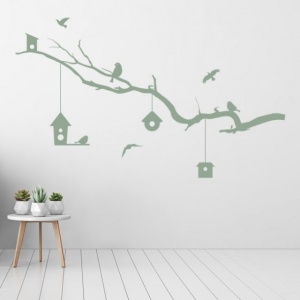 Sticker Tree Branch Bird House - Img 2