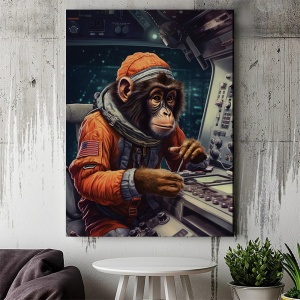 Tablou Animale Fantastice - Spaceship Monkey