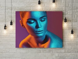 Tablou Canvas Blue Glitter