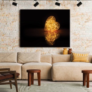 Tablou Canvas Heart Glowing In The Dark