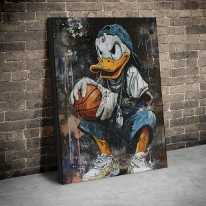 Tablou Canvas Inspirațional - Pop Art Rebel Donald Duck