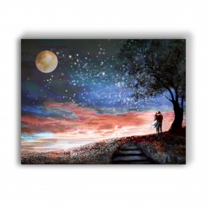Tablou Canvas Kiss Under The Full Moon - Img 4