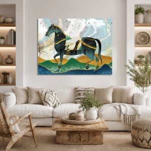 Tablou Canvas Magical Golden Horse