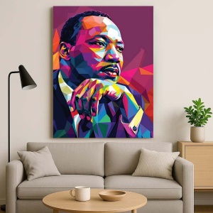 Tablou Canvas - Martin Luther King Polygonal Portrait - Img 7