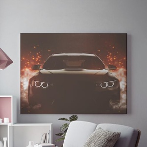 Tablou Canvas Masina In Flacari