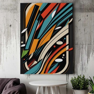 Tablou Canvas Modern Abstract - Dynamic grafitti painting - Img 3