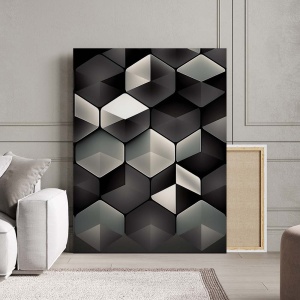 Tablou Canvas Modern Abstract - Metallic futuristic gate - Img 3