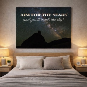 Tablou Canvas Motivational - Aim For The Stars