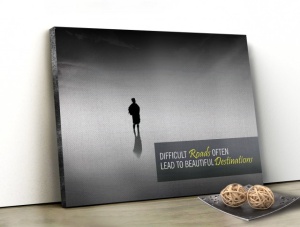 Tablou Canvas Motivational - Difficult Roads