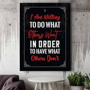Tablou Canvas Motivational - I am willing - Img 2