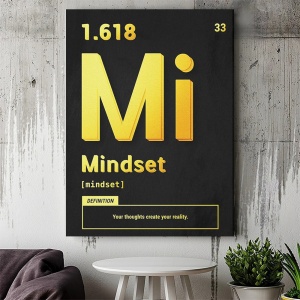 Tablou Canvas Motivational - Mindset (gold) - Img 4
