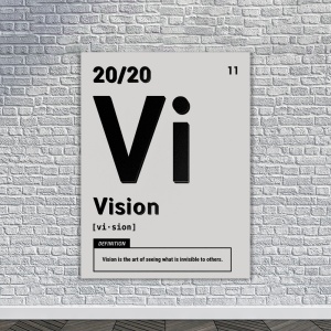 Tablou Canvas Motivational - Vision (element on white) - Img 3