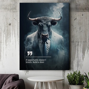 Tablou Canvas Personalizat - Business Animals - Buffalo - Img 3