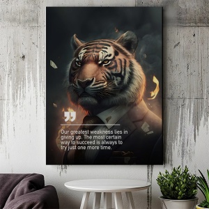 Tablou Canvas Personalizat - Business Animals - Fire Tiger - Img 4