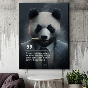 Tablou Canvas Personalizat - Business Animals - Panda - Img 3