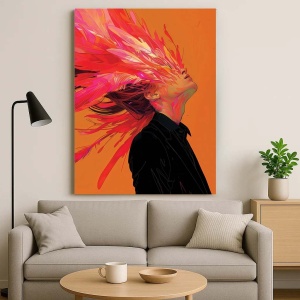 Tablou Canvas - Red Feathers