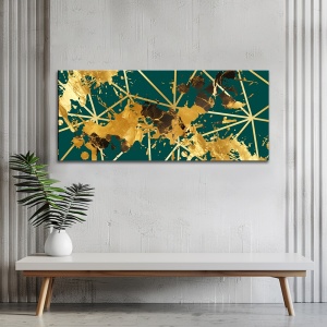 Tablou canvas - Rusty Gold on Green (ZAZ 017) - Img 4