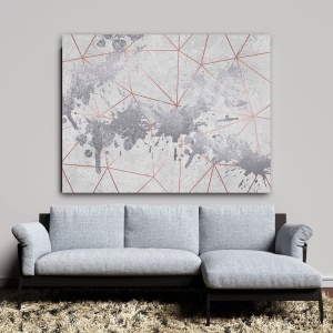 Tablou canvas - Silver Splash on Concrete (ZAZ 089)