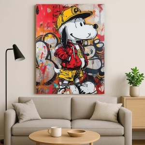 Tablou Canvas - Urban Art Snoopy - Img 3