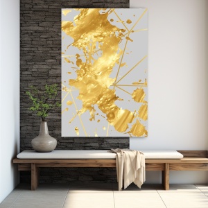Tablou canvas - White and Gold (ZAZ 005)