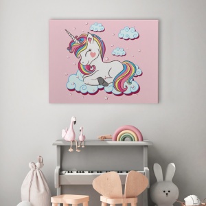 Tablou Copii - Colorful Sleeping Unicorn - Img 2