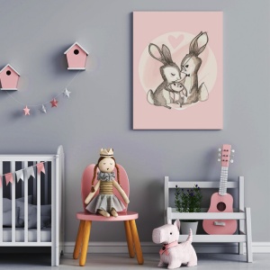 Tablou Copii - Happy Rabbit Family - Img 2