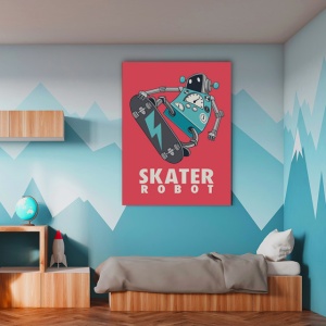 Tablou Copii - Skater Robot - Img 2