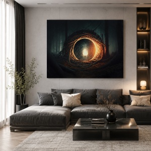 Tablou Light tunnel in the forest