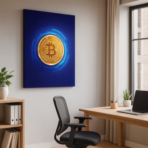 Tablou Motivational - Bitcoin (digital)