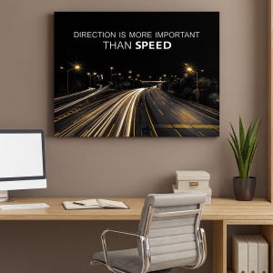 Tablou Motivational - Direction Is More IMPORTANT
