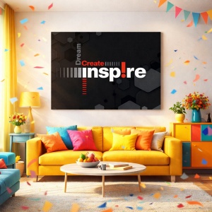 Tablou Motivational - Dream, create, inspire