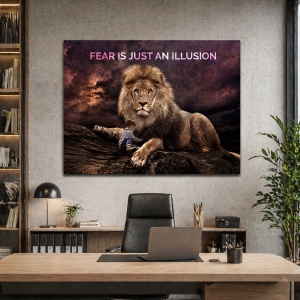 Tablou Motivational - Fear Is Just An Illusion