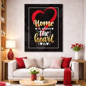 Tablou Motivational - Home is where the heart is