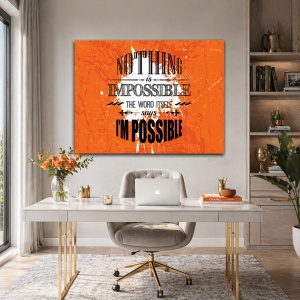 Tablou Motivational - Nothing Is Impossible