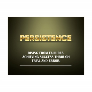 Tablou Motivational - Persistence (gold) - Img 3